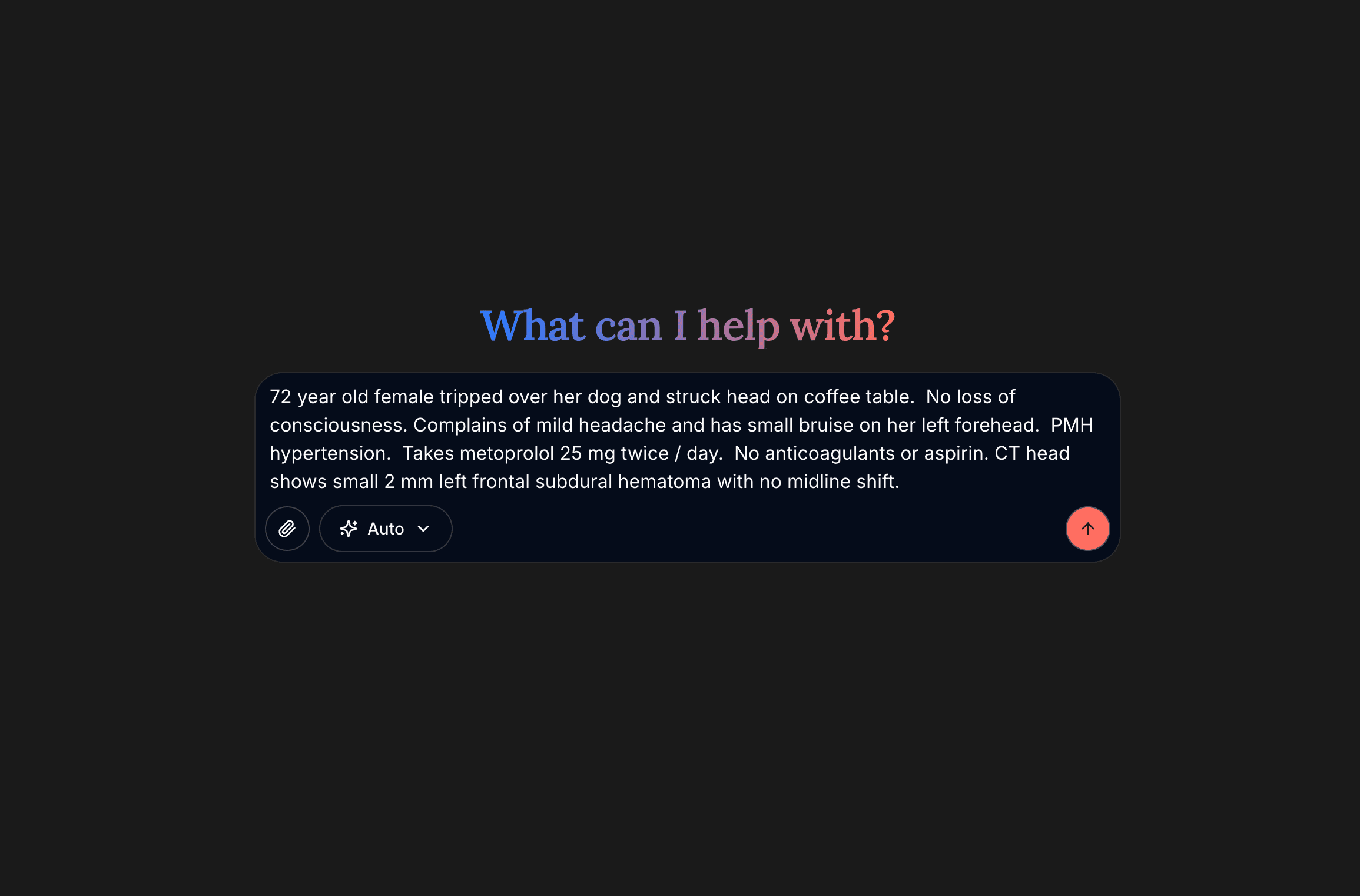 Prompt input interface