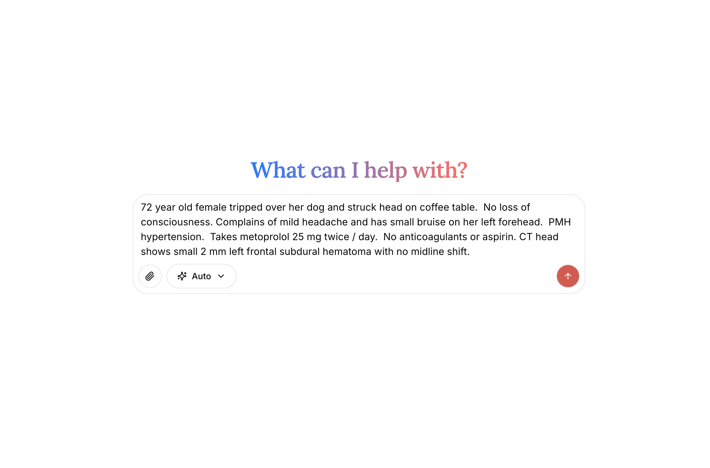 Prompt input interface